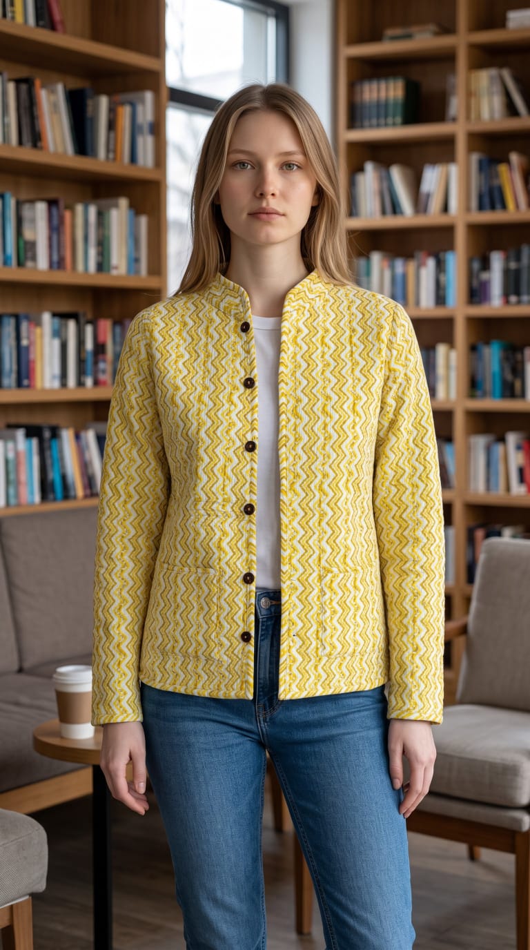 Jaipuri Quilted Reversible Cotton Jacket – 28 Inch
