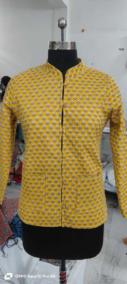 Jaipuri Quilted Reversible Cotton Jacket – 28 Inch