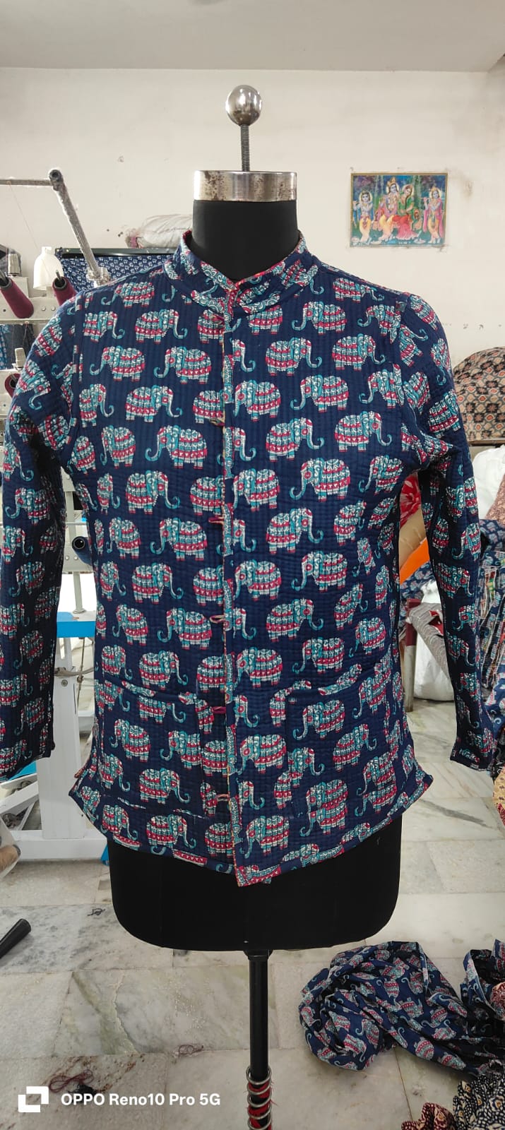 Jaipuri Quilted Reversible Cotton Jacket with Pockets