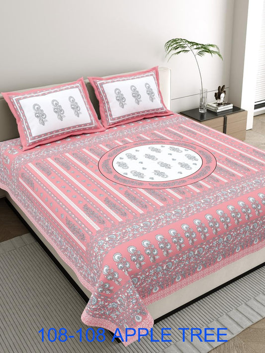 Jumbo Cotton Bedsheet 108×108 with 2 Pillow Covers