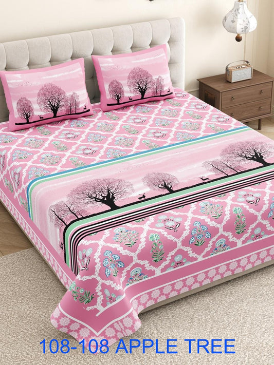 Jumbo Cotton Bedsheet 108×108 with 2 Pillow Covers