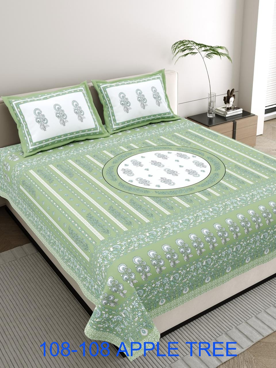 Jumbo Cotton Bedsheet 108×108 with 2 Pillow Covers