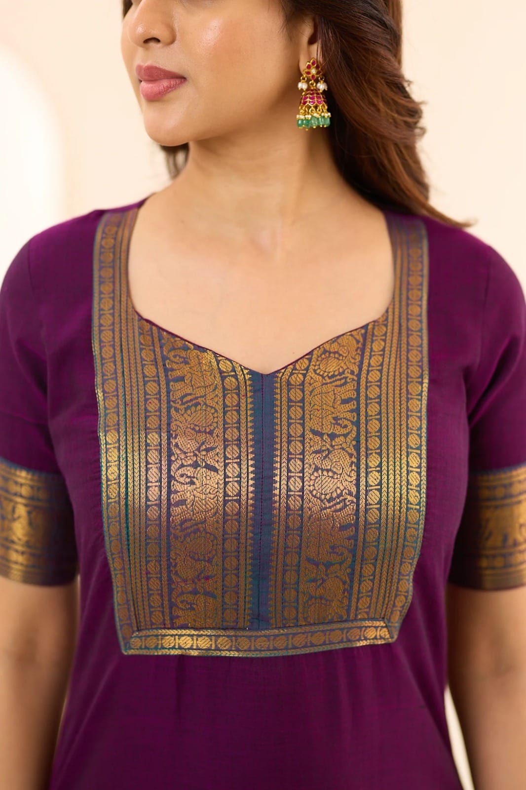 Kanchi Cotton Kurta with Georgette Dupatta – 2 Piece Set