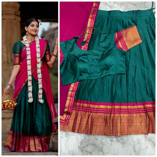 Kanchi Cotton Silk Lehenga Choli with Zari Weaving & Georgette Dupatta