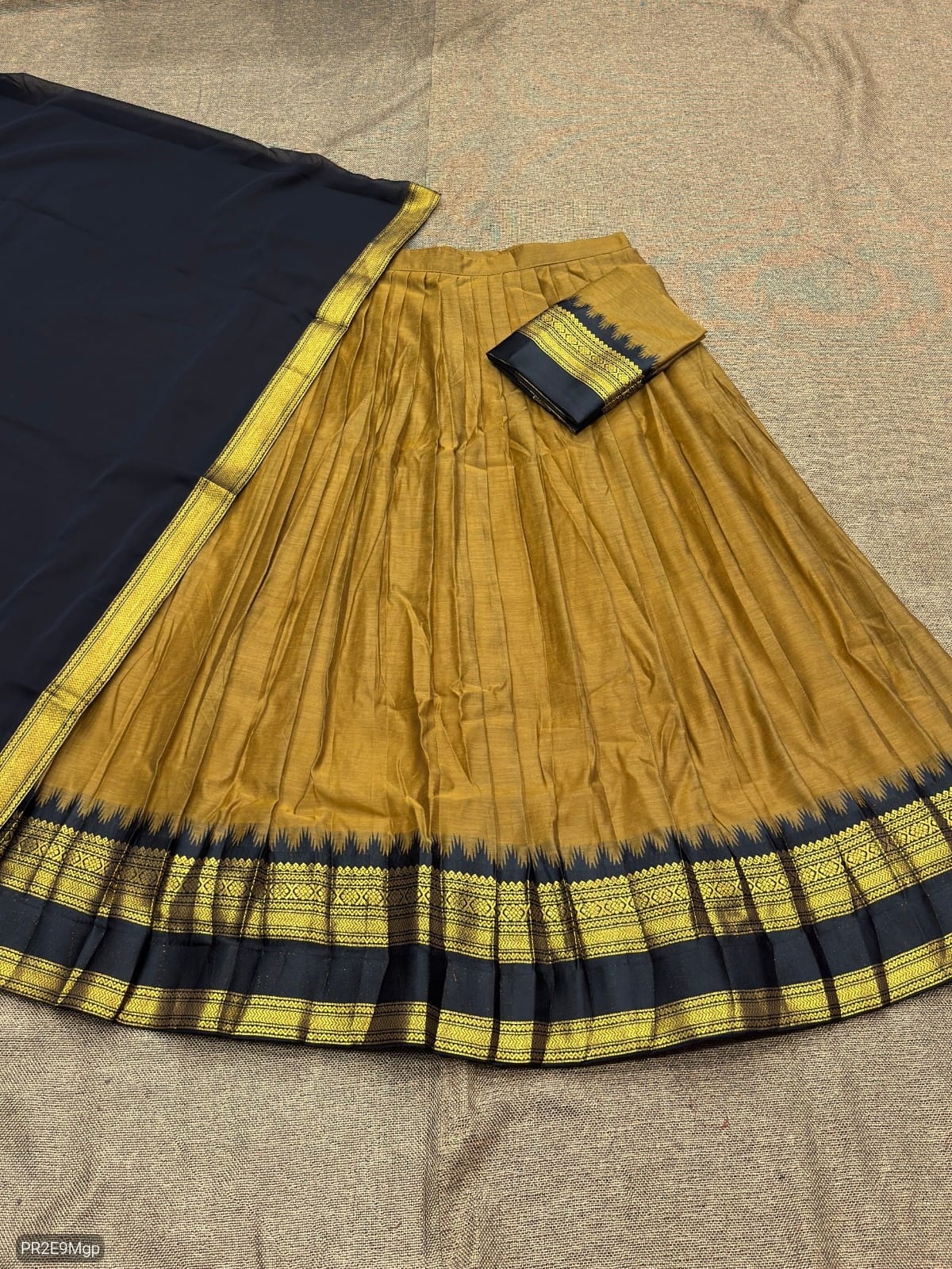 Kanchi Cotton Zari Woven Lehenga Choli with Georgette Dupatta