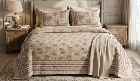 King Size Cotton Bedsheet 108x108 with 2 Pillow Covers
