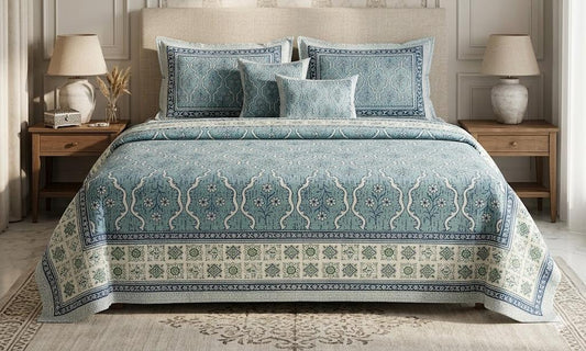King Size Cotton Bedsheet 108x108 with 2 Pillow Covers