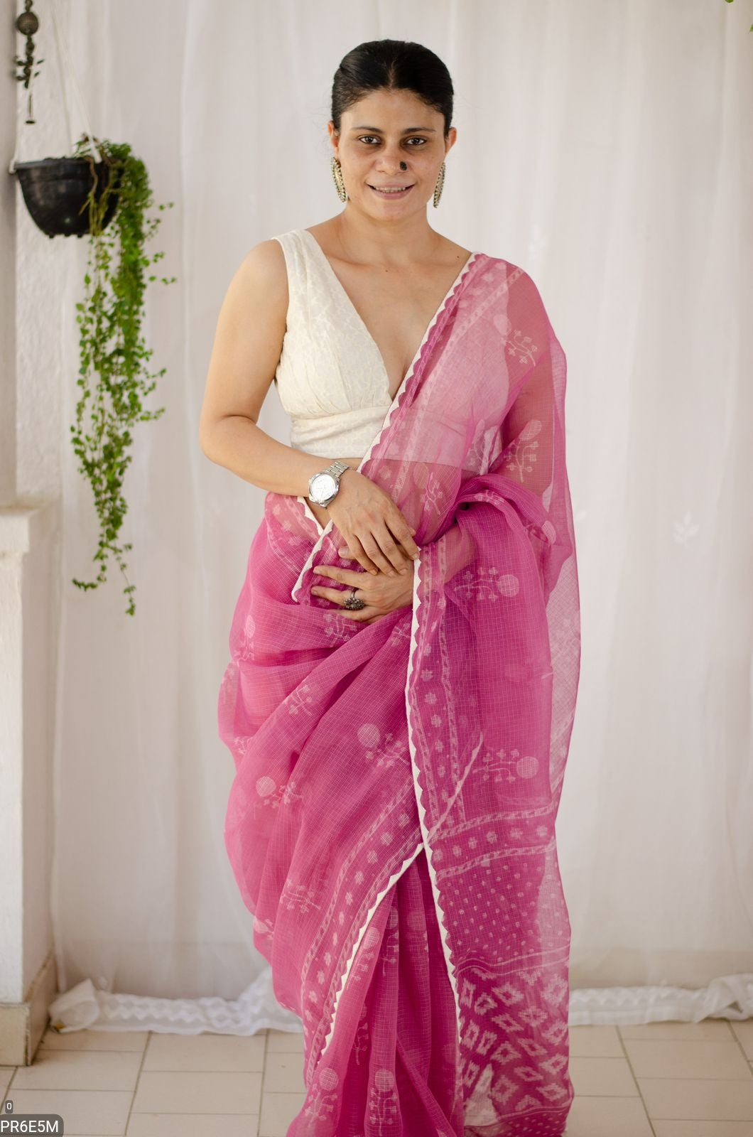 Kota Doriya Saree with Digital Print & Running Blouse