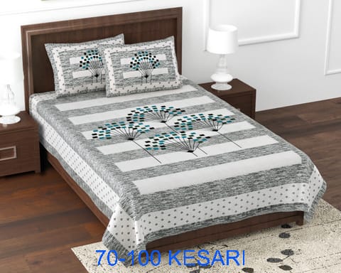 Medium-Size Cotton Viscose Bedsheet with 2 Pillow Covers