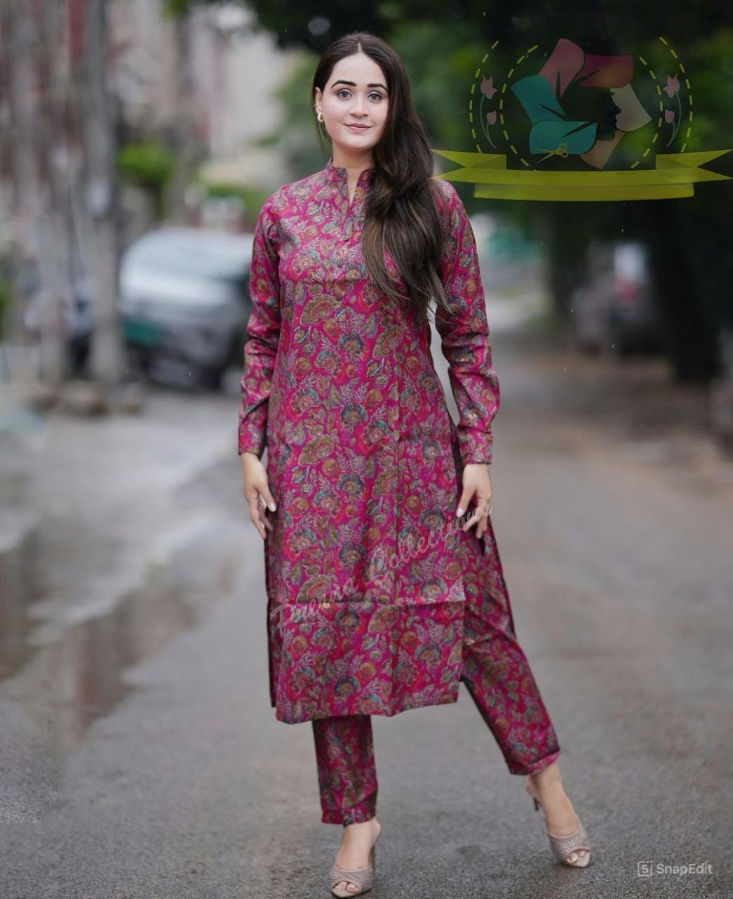 Mul Cotton Kurti and Pant Set - Digital Print