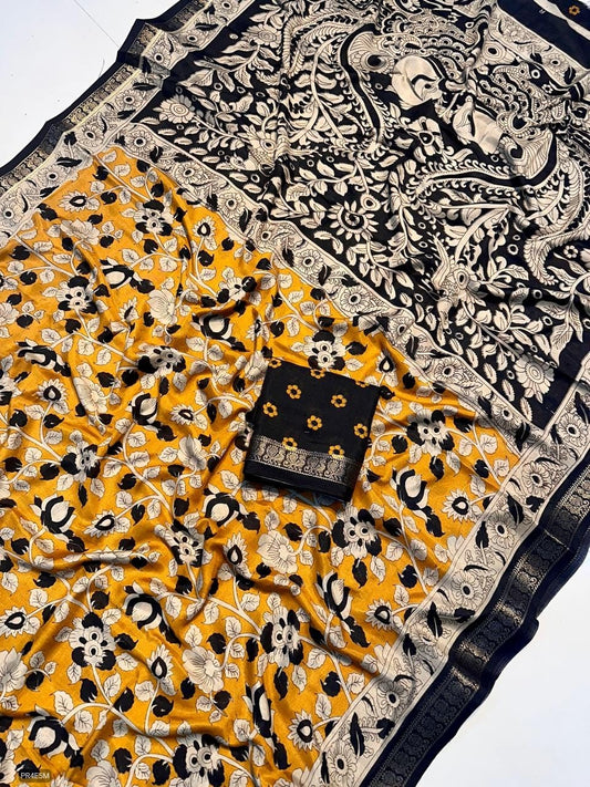 Mysore Silk Saree with Weaving & Blouse Piece