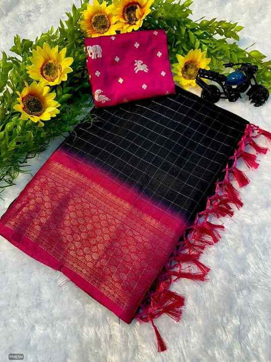 Mysore Silk Saree with Weaving & Blouse Piece