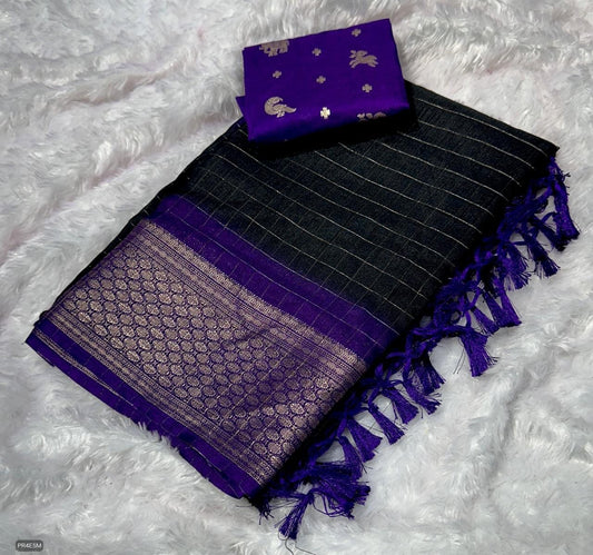Mysore Silk Saree with Weaving & Blouse Piece