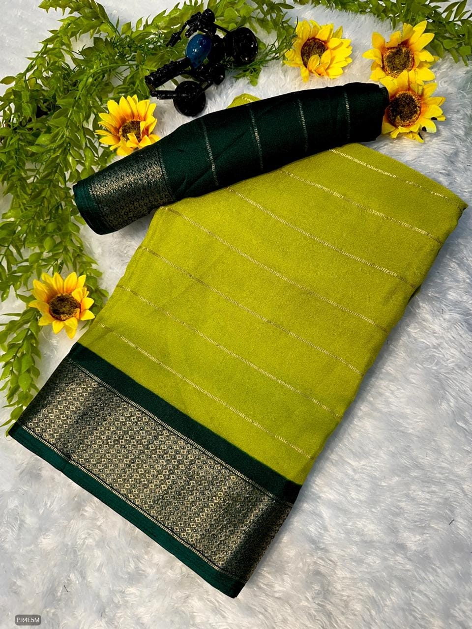 Mysore Silk Saree with Weaving & Blouse Piece