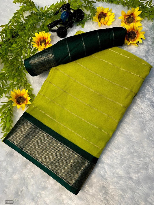 Mysore Silk Saree with Weaving & Blouse Piece