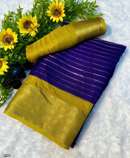 Mysore Silk Saree with Weaving & Blouse Piece