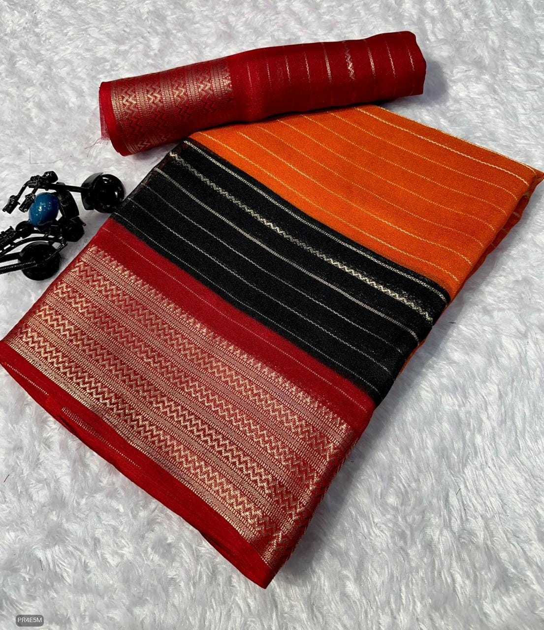 Mysore Silk Saree with Weaving & Blouse Piece