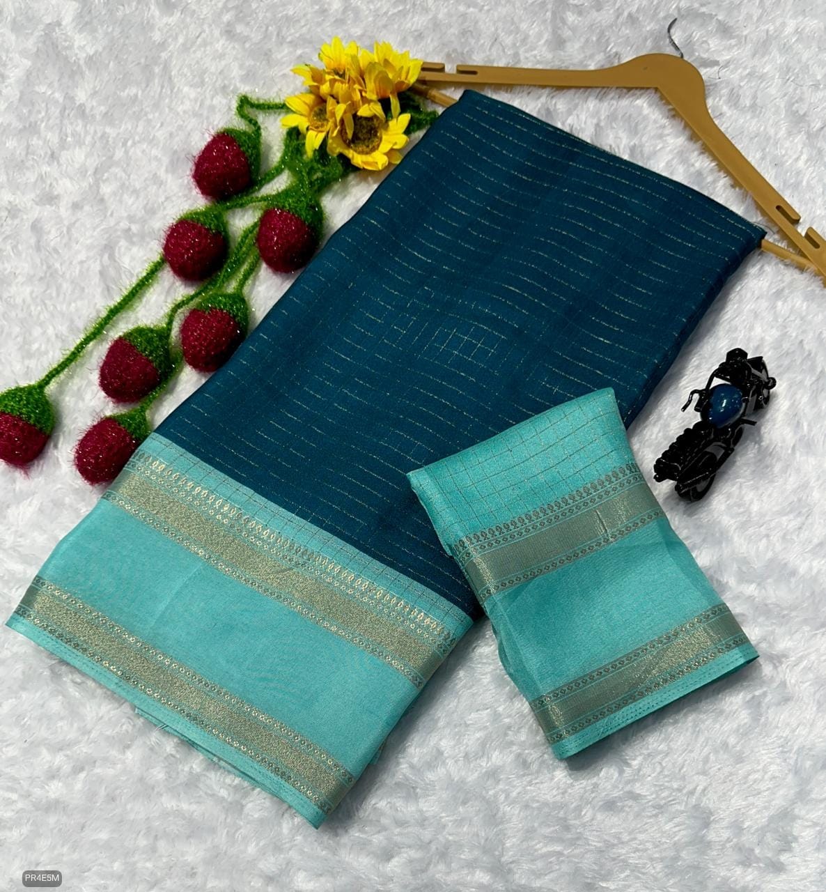Mysore Silk Saree with Weaving & Blouse Piece