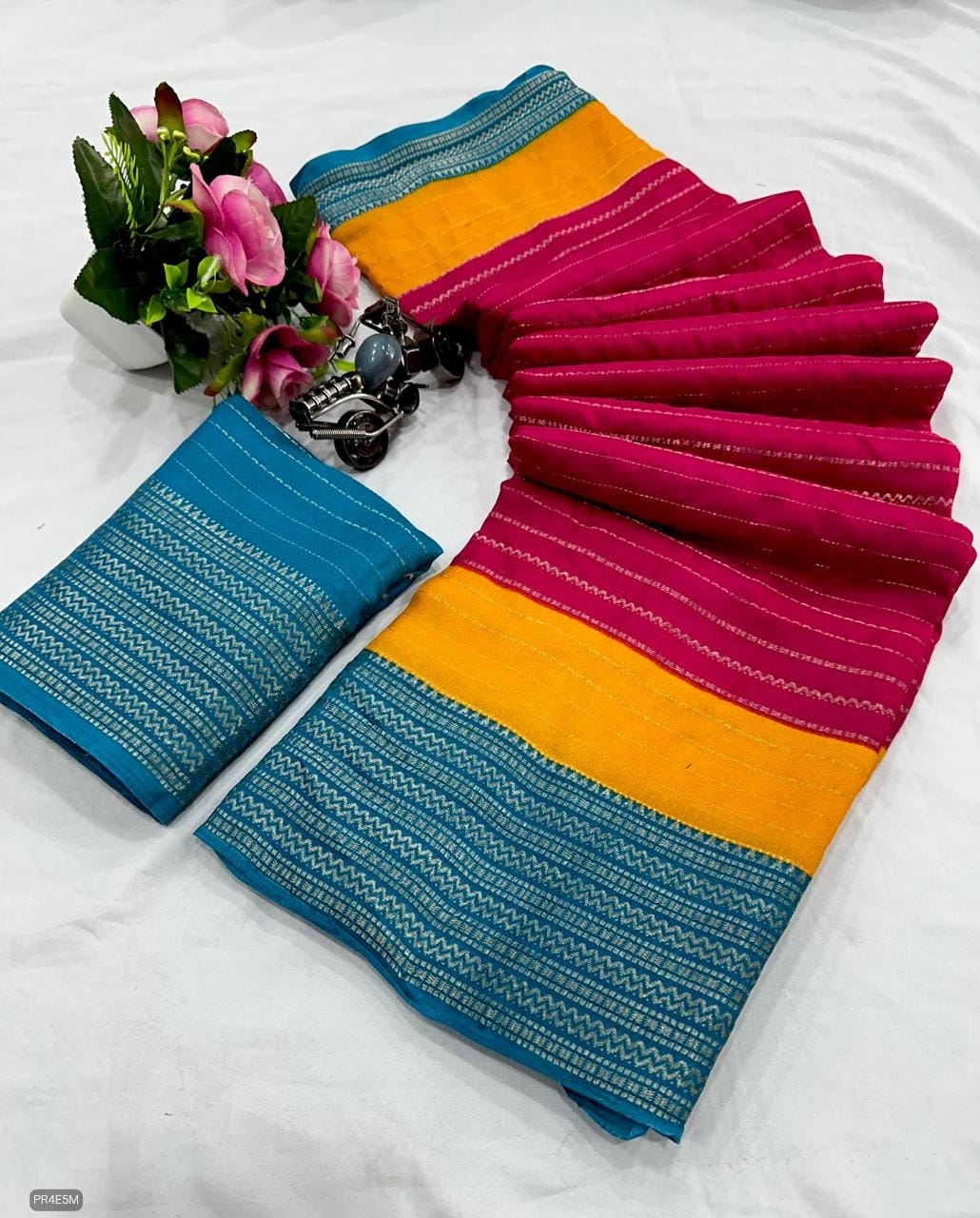 Mysore Silk Saree with Weaving & Blouse Piece