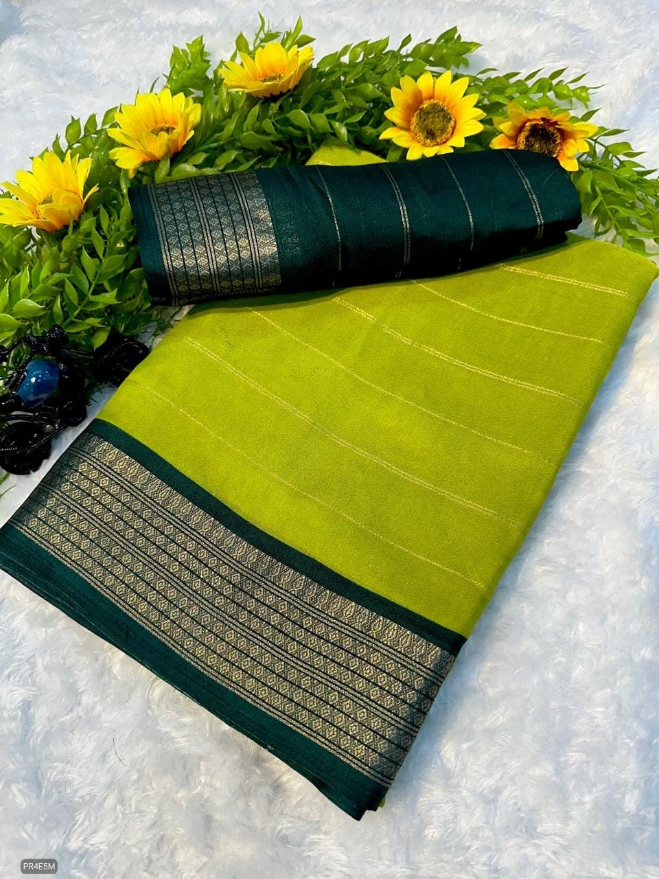 Mysore Silk Saree with Weaving & Blouse Piece
