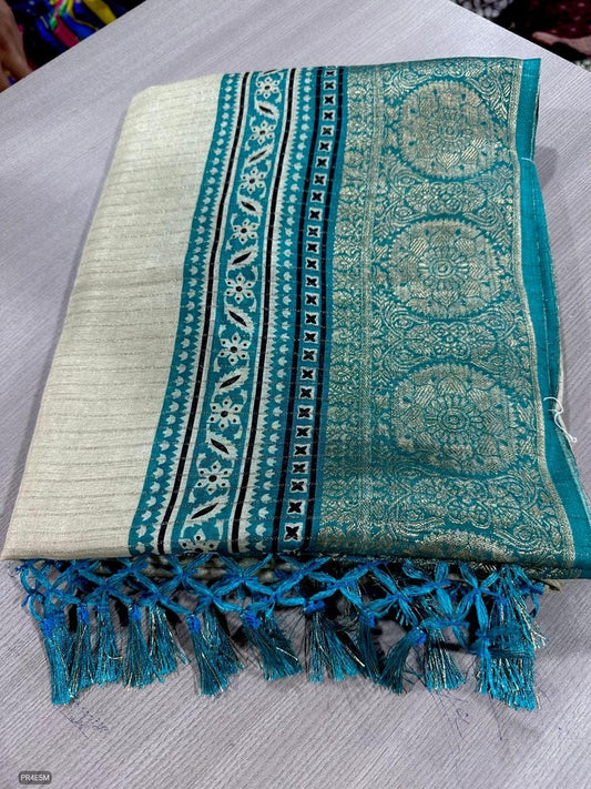 Mysore Silk Saree with Weaving & Blouse Piece