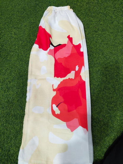 Pink Cotton Co-ord Set with Lace Work | Loose Fit Cord Set