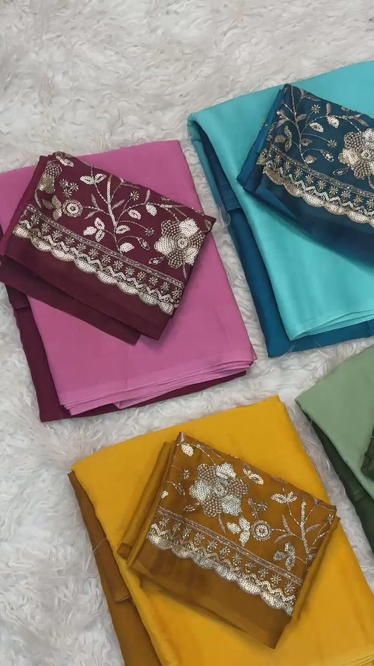 Rangoli Crush Shaded Saree with Beads Work Blouse