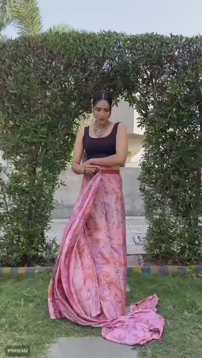 1-Minute Ready to Wear Georgette Saree with Bangalori Blouse