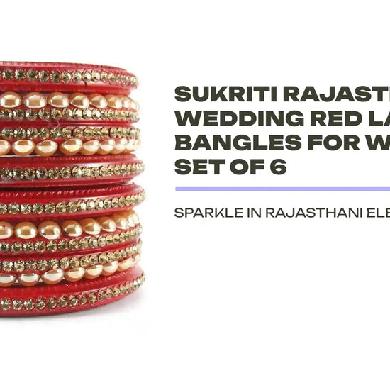 Sukriti Rajasthani Wedding Red Lac Bangles for Women - Set of 6 by@Outfy