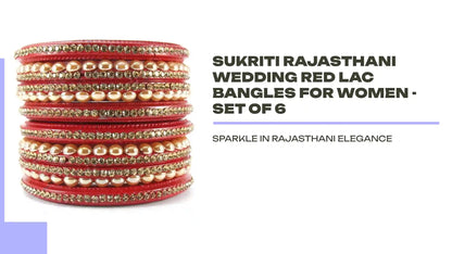 Sukriti Rajasthani Wedding Red Lac Bangles for Women - Set of 6 by@Outfy