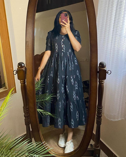 Printed Cotton 60/60 Midi Dress for Women