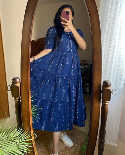 Printed Cotton 60/60 Midi Dress for Women