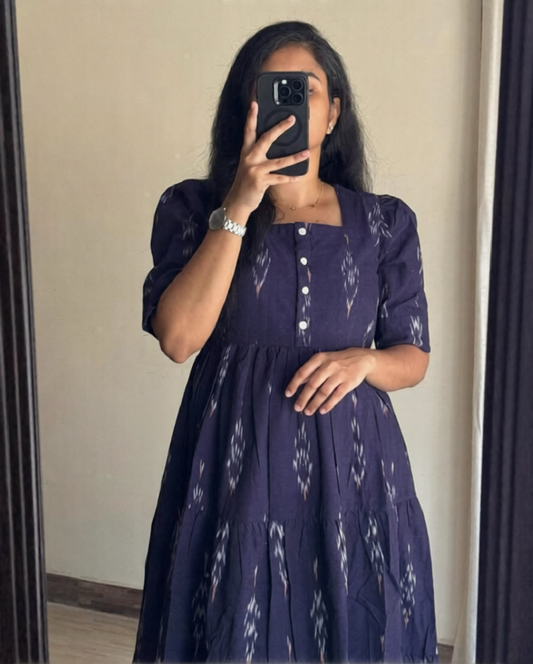 Printed Cotton 60/60 Midi Dress for Women