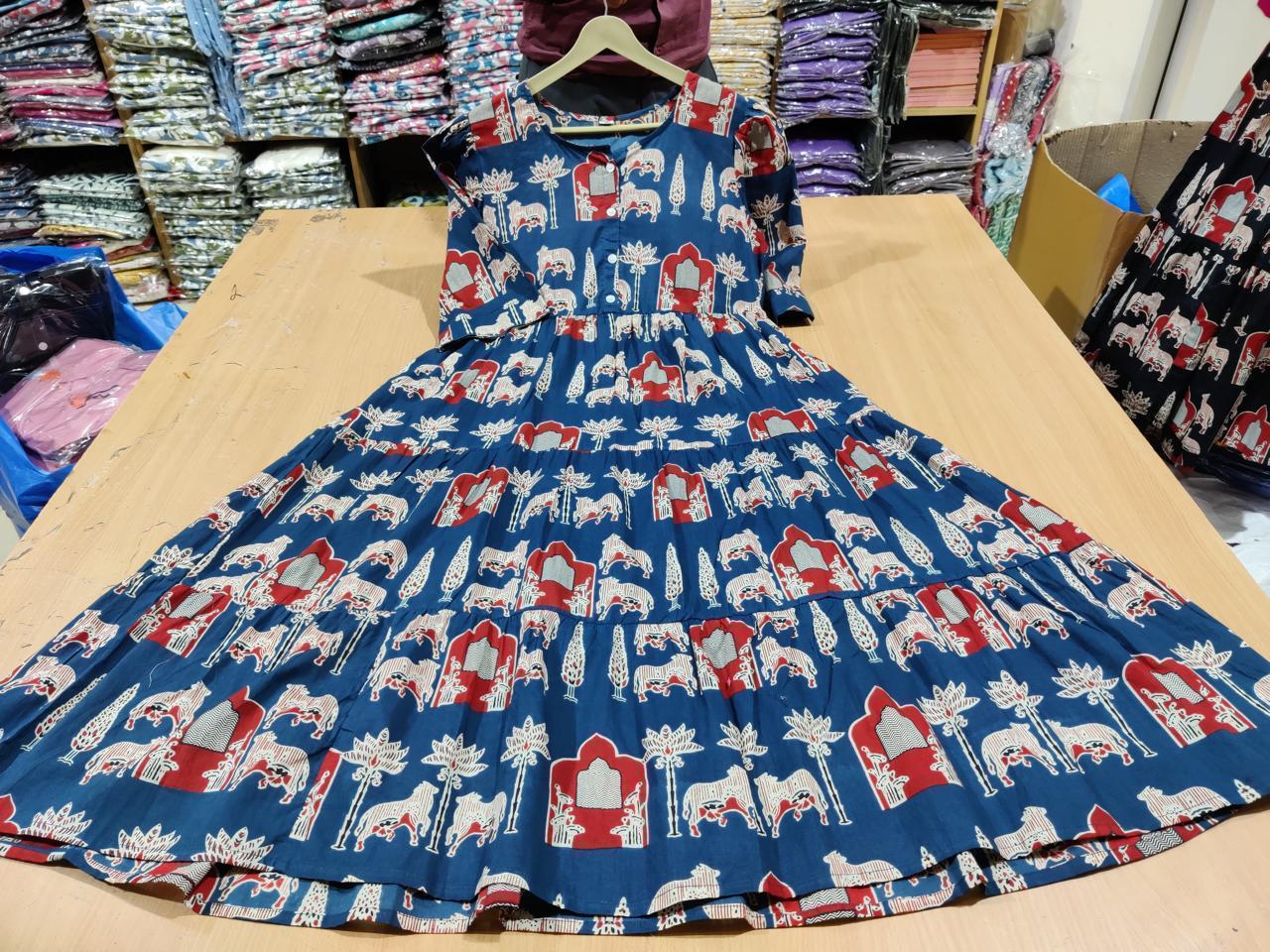 Printed Cotton 60/60 Midi Dress for Women