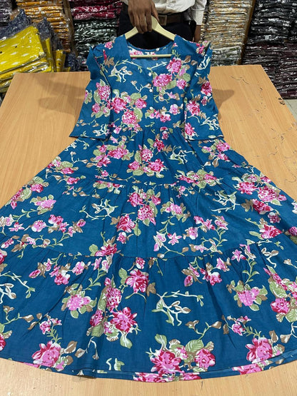 Printed Cotton 60/60 Midi Dress for Women