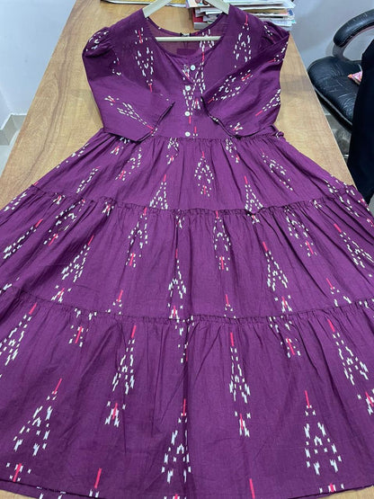 Printed Cotton 60/60 Midi Dress for Women