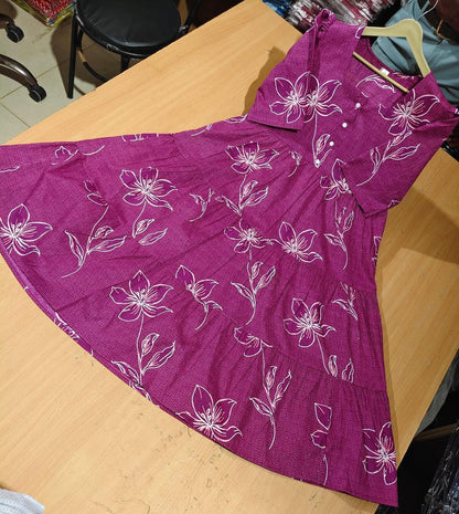 Printed Cotton 60/60 Midi Dress for Women