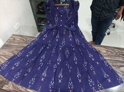 Printed Cotton 60/60 Midi Dress for Women