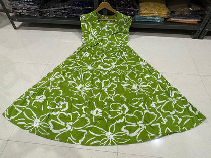 Printed Cotton 60/60 Midi Dress for Women