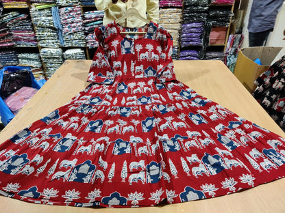 Printed Cotton 60/60 Midi Dress for Women