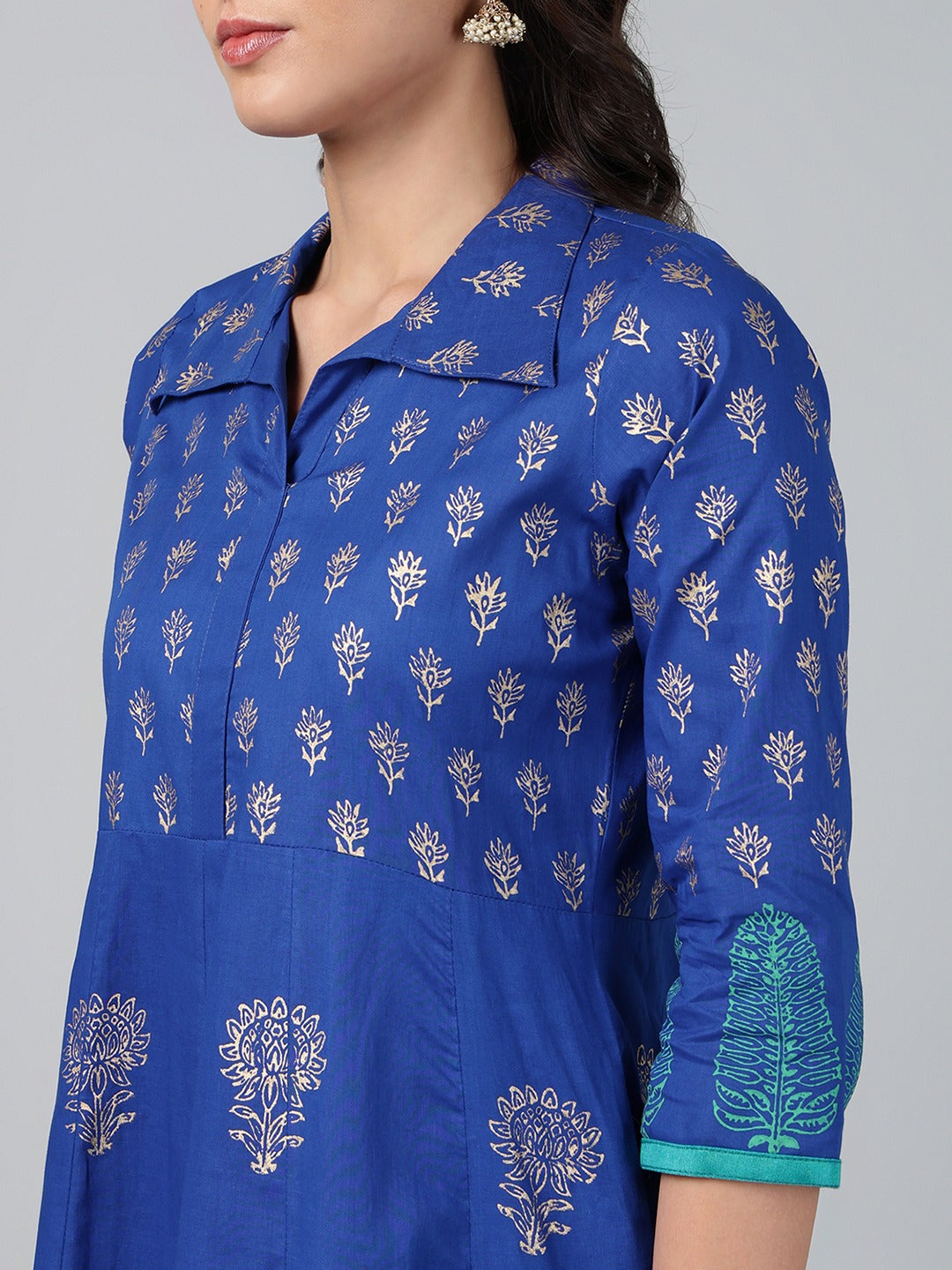 Printed Cotton Anarkali Kurta for Women