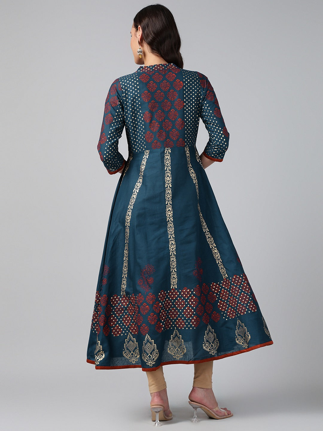 Printed Cotton Anarkali Kurta for Women