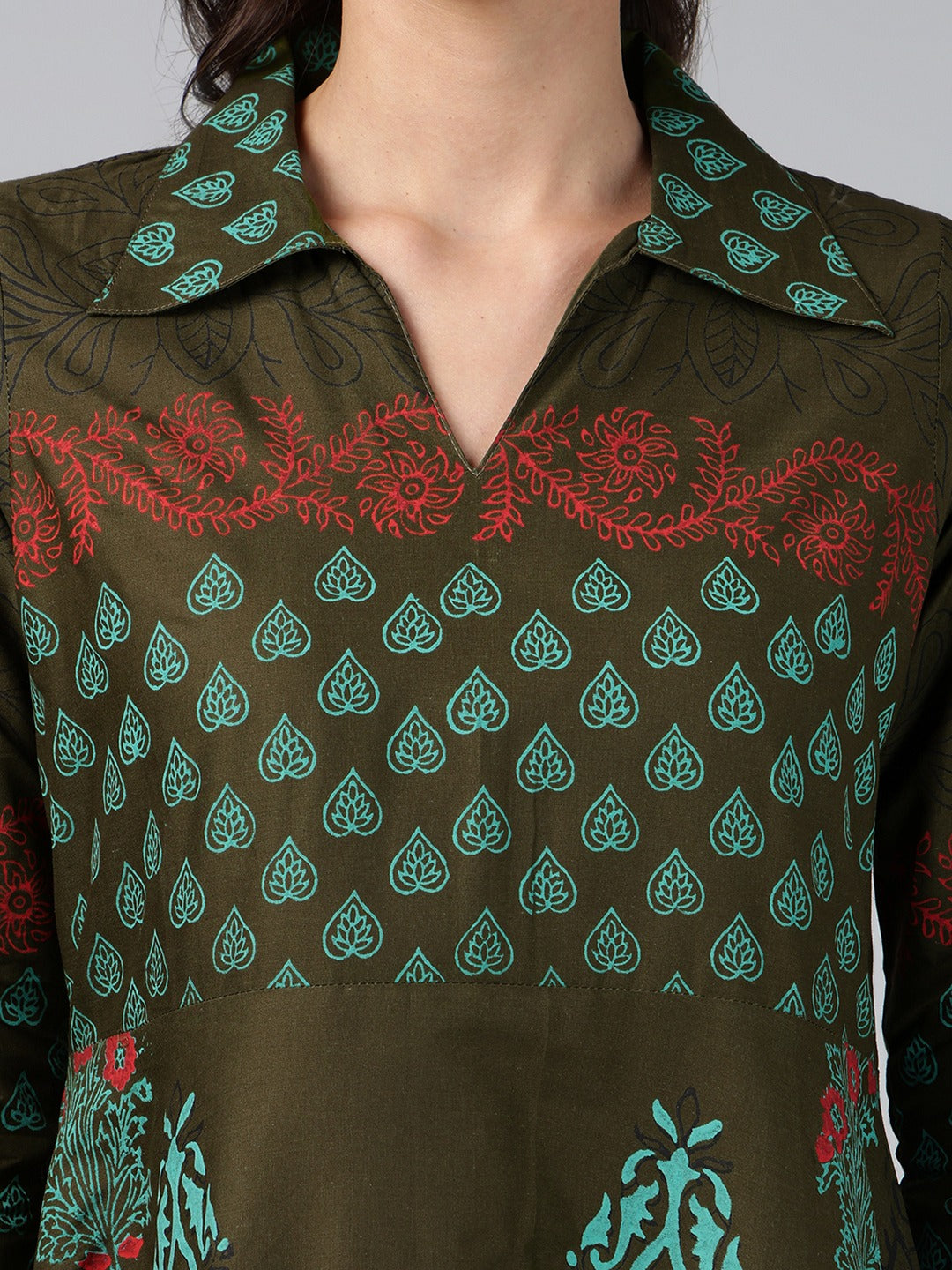 Printed Cotton Anarkali Kurta for Women