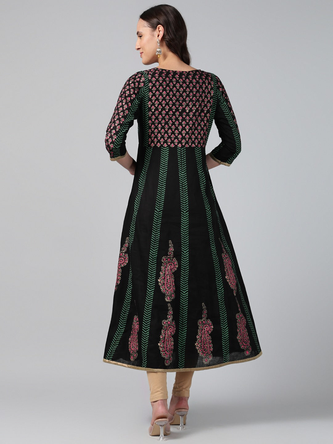 Printed Cotton Anarkali Kurta for Women