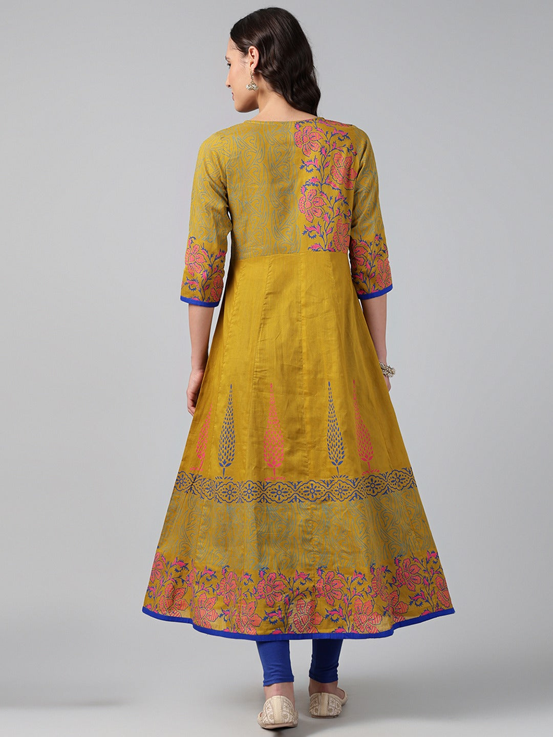 Printed Cotton Anarkali Kurta for Women