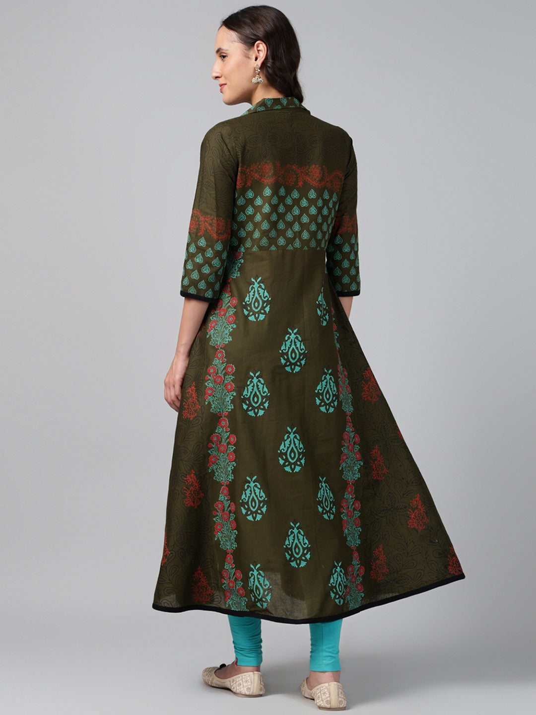 Printed Cotton Anarkali Kurta for Women