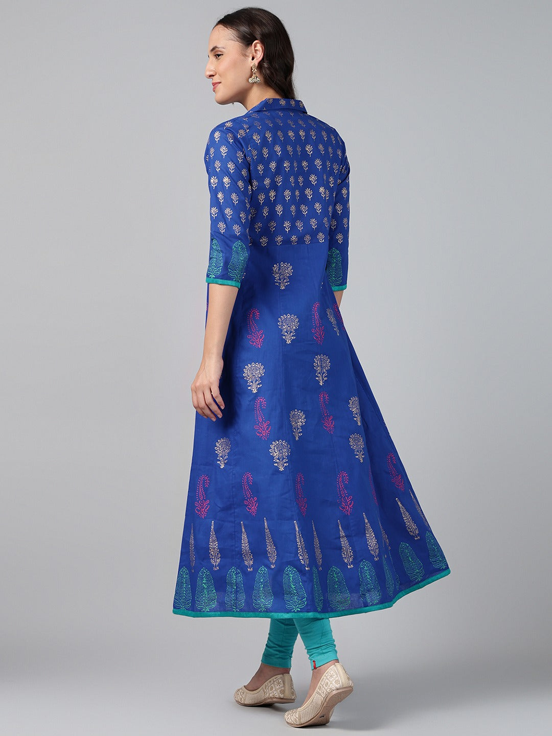 Printed Cotton Anarkali Kurta for Women