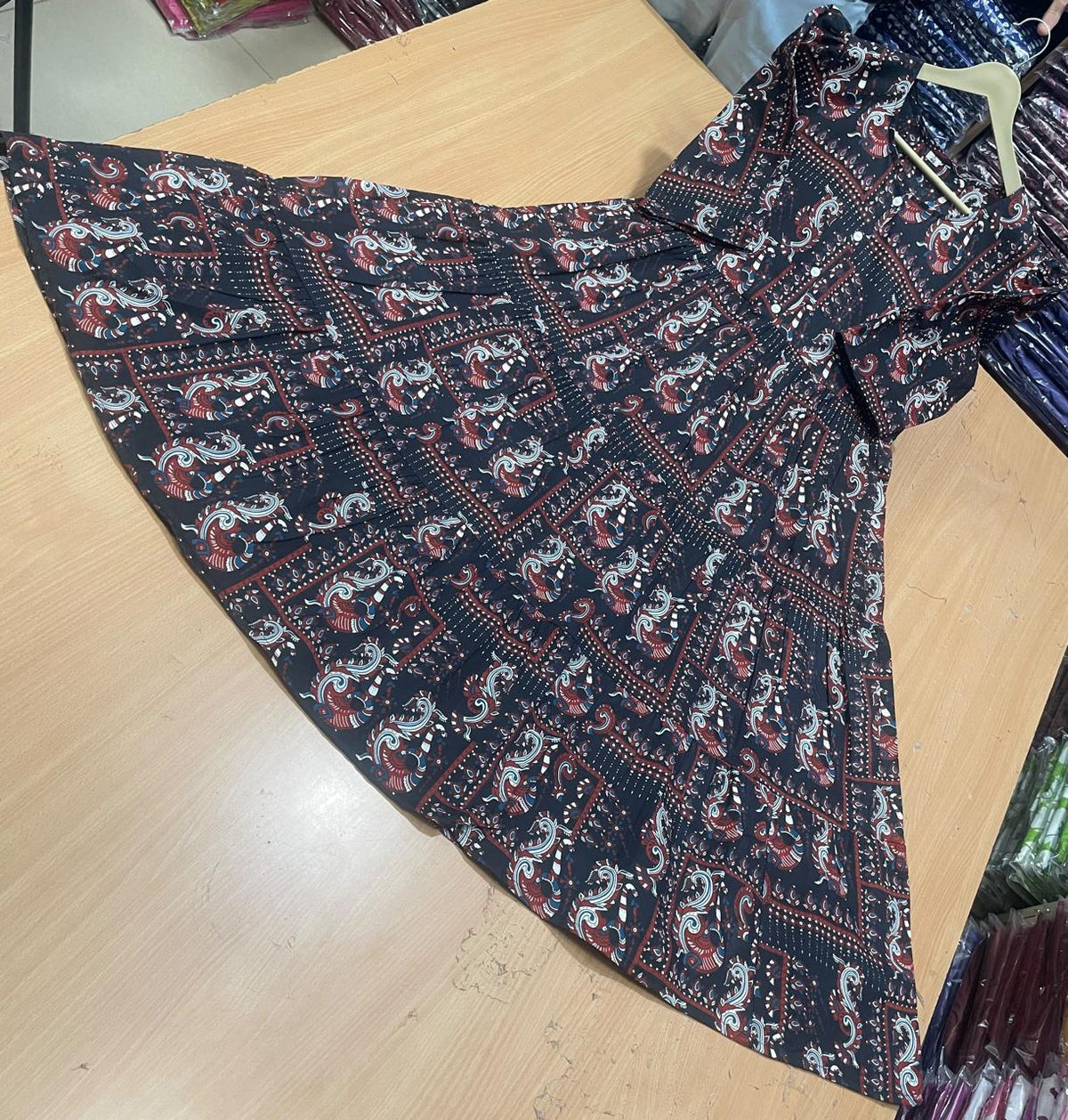 Printed Cotton Midi Dress for Women – Cotton 60×60 Fabric