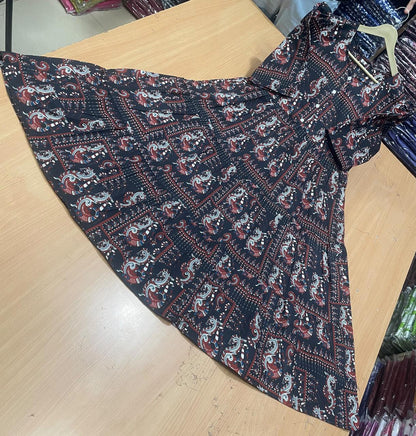 Printed Cotton Midi Dress for Women – Cotton 60×60 Fabric