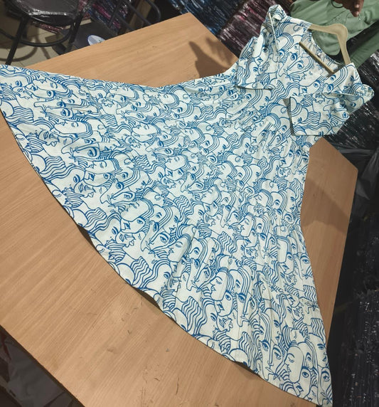 Printed Midi Set in Cotton 60/60